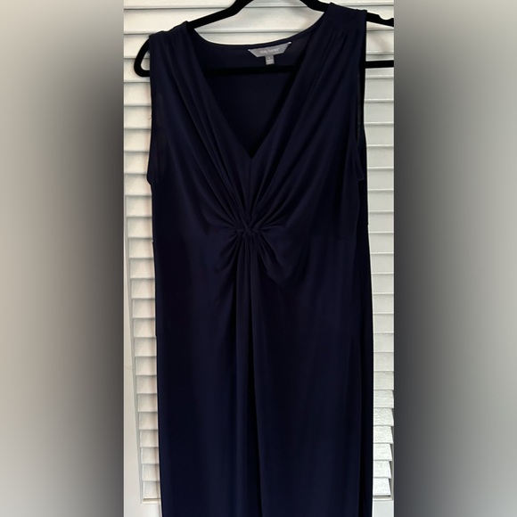 Daisy Fuentes pull over Maxi Dress in Navy Blue size Large - Picture 10 of 13